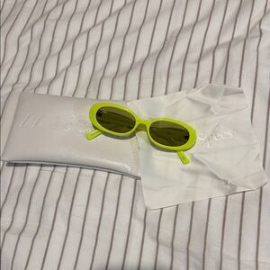 Le Specs Neon Yellow Sunglasses